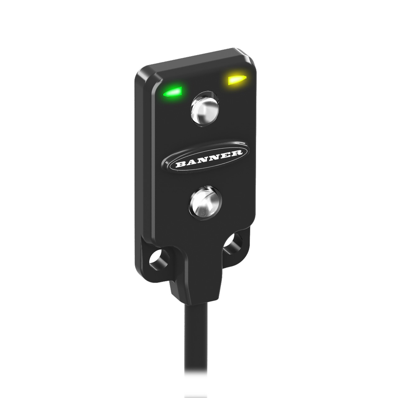 Banner Engineering Photoelectric Sensor; Convergent; Rectangular; 30mm Range; 10-30VDC; NPN; Light Operate; 2m Potted Cable